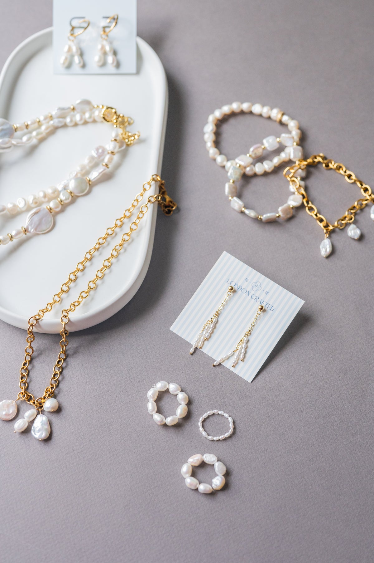 The Halo - Pearl Rings