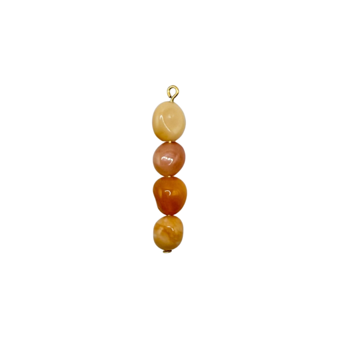 Orange Jade Bead Charm